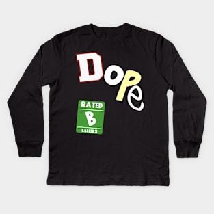 The Dope Basketball Crew Warmup Jersey Kids Long Sleeve T-Shirt